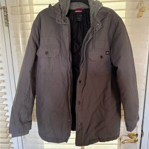 Dickies Men's Dark Gray Hooded Field Jacket